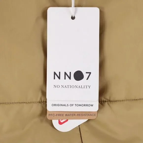 NN07 No Nationality NWT Polyester Blend Trench Coat Size Large In Solid Khaki